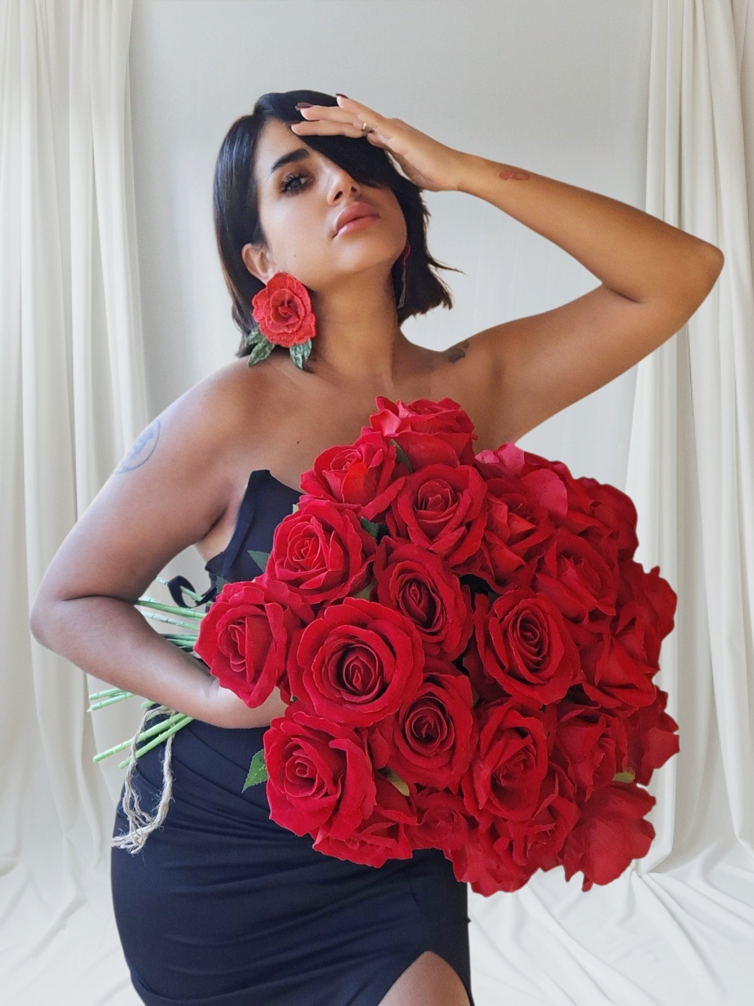 Orecchini Rosa Rossa