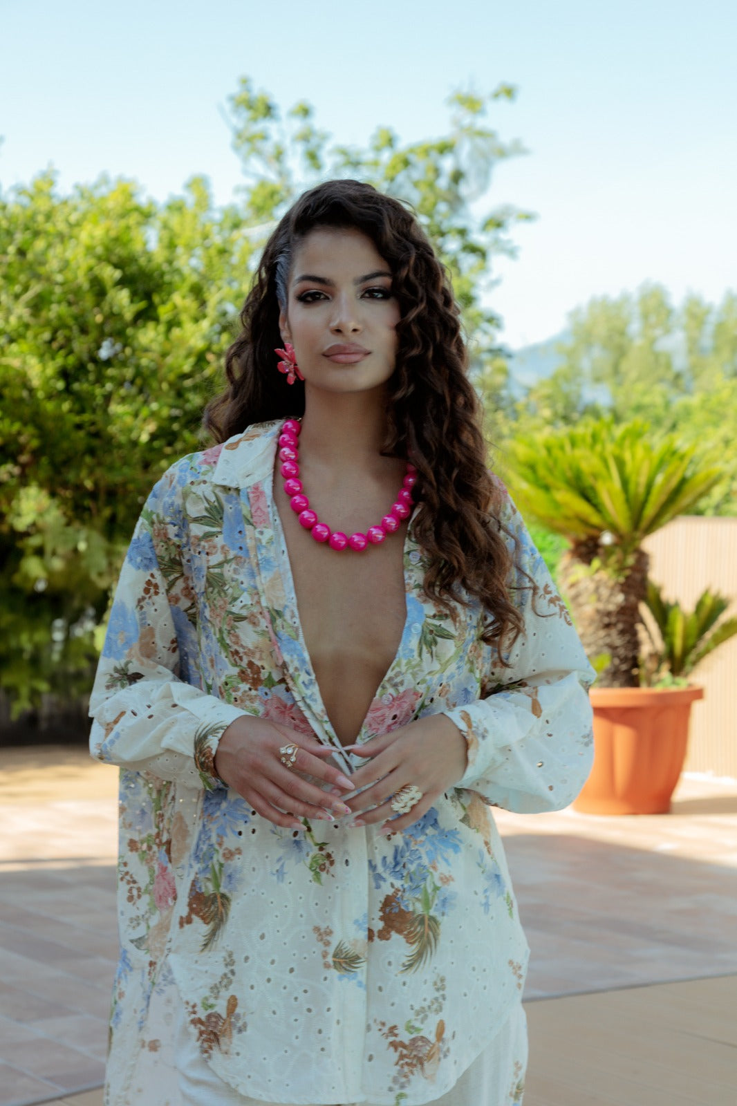 Collana Perla Fucsia